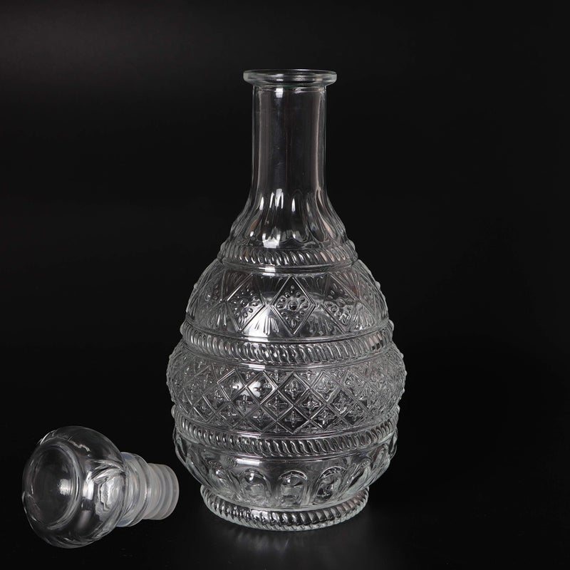 MDLUU Liquor Decanter, Glass Spirits Decanter with Airtight Stopper, Whiskey Vodka Bourbon Decanter Bottle for Gift, Home, Bar, Party Decor, 34oz/1000ml Clear - Image 3